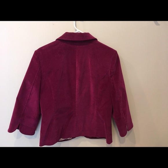 Raspberry Velvet Blazer - Picture 2 of 3